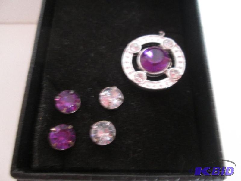 lot 15 image: Feburary Amthest gem stone necklace and match...