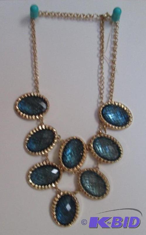 lot 20 image: Macys blue and gold color necklace retail pri...