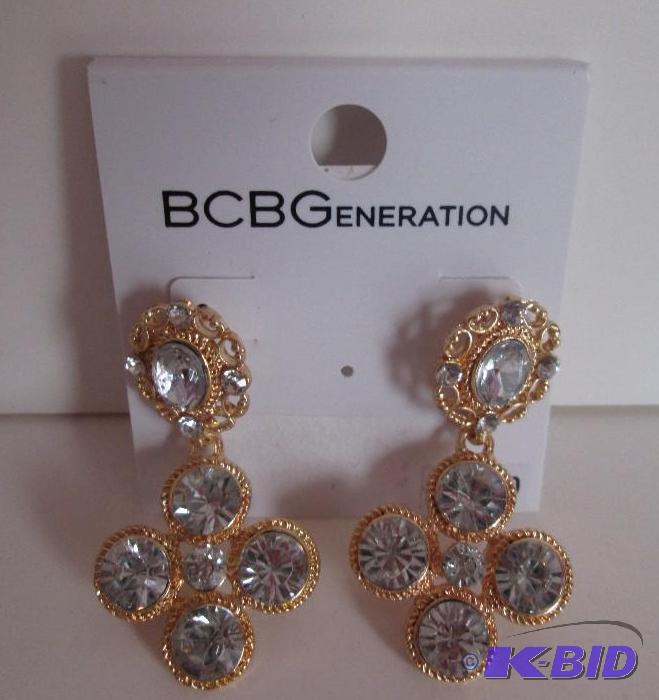 lot 24 image: BCBGeneration Gold color outline diamond reta...
