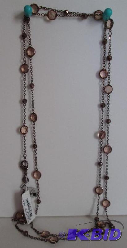 lot 69 image: Alfani Topaz chanel rope necklace retail pric...