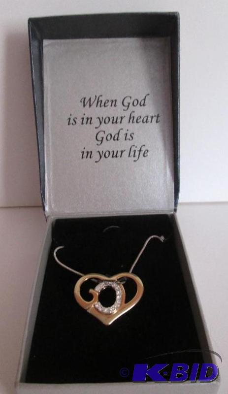 lot 7 image: GODS heart necklace &quotwhen God is in hear...