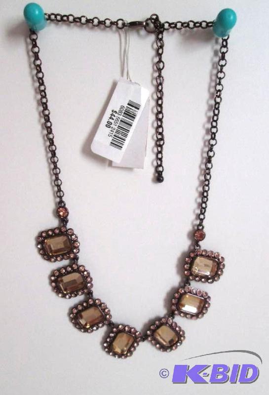 lot 82 image: Charter Club macys copper stone and chain nec...