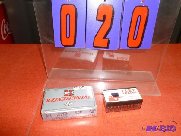 Eley 22 tracer rounds and Winchester 12 gauge...