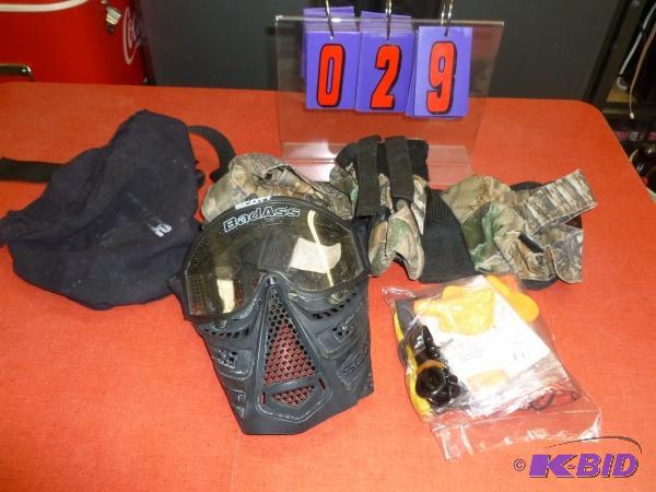 Paintball mask, tube and tank carries, cleani...