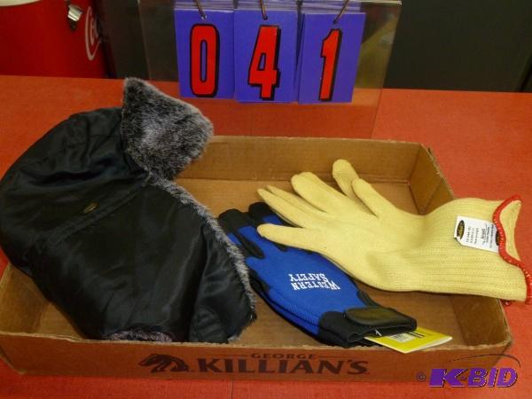 Flat with a new bomber hat, mechanics gloves ...