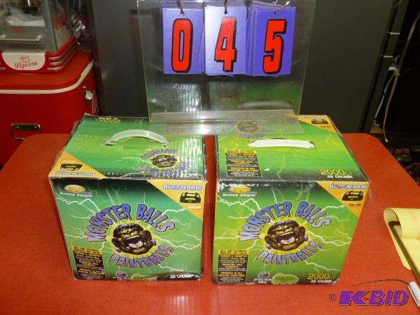 2 boxes of .68 paintballs. 4000 count. As sho...