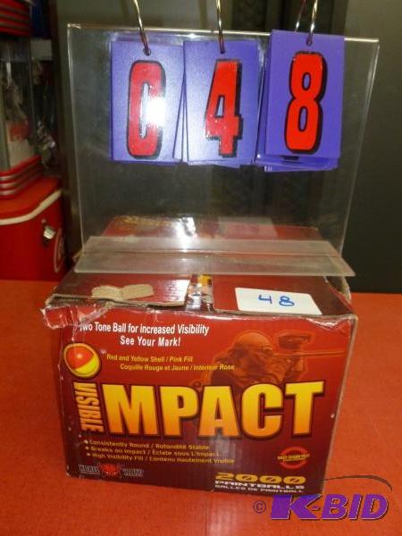 Box of impact .68 paintballs. 2000 count. As ...