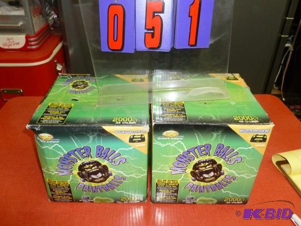 2 boxes of .69 paint balls. As shown. 2000 co...