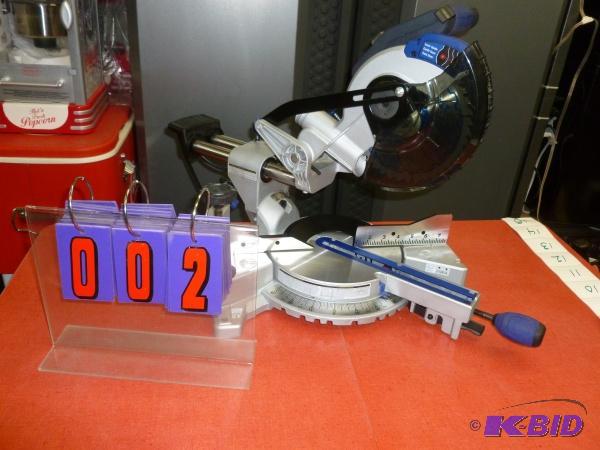 lot 2 image: Kobalt 7.25 sliding compound miter saw. Appea...