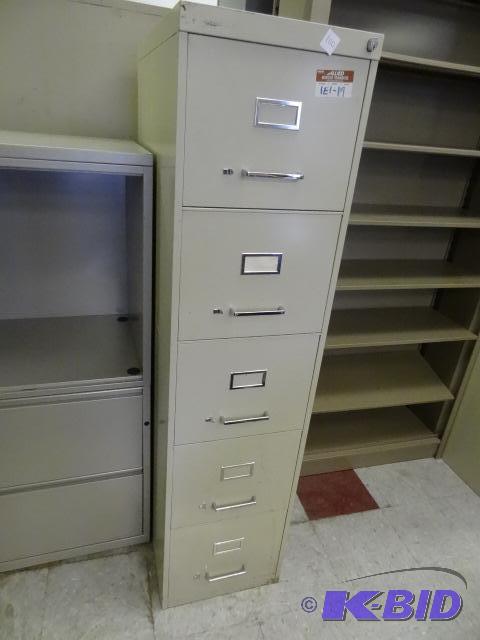 lot 100 image: 15" Metal 5 Drawer FIle Cabinet...