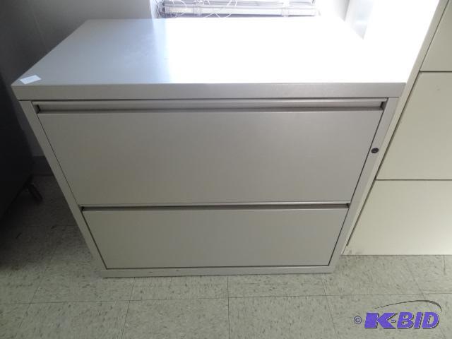 lot 11 image: 30" Metal 2 Drawer Lateral File...