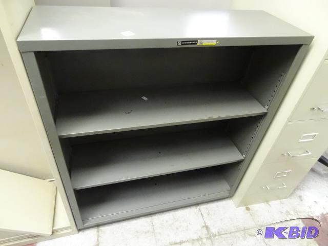 lot 110 image: Metal Book Shelf 36 X 12 X 42...