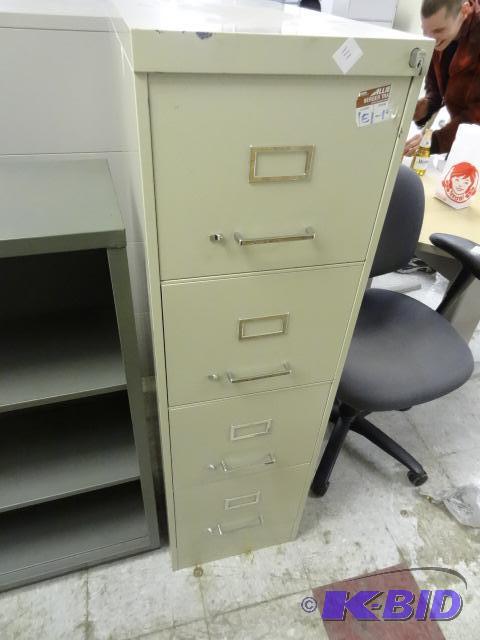 lot 111 image: 15" Metal 4 Drawer FIle Cabinet...