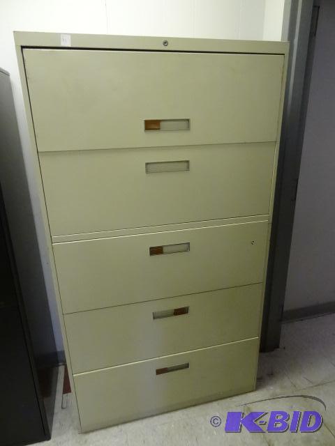 lot 113 image: 36" Metal 5 Drawer Lateral File...