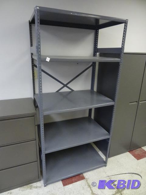 lot 126 image: Metal Shelving Unit 36 X 24 X 75...