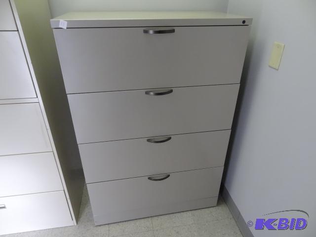 lot 13 image: 36" Metal 4 Drawer Lateral File...