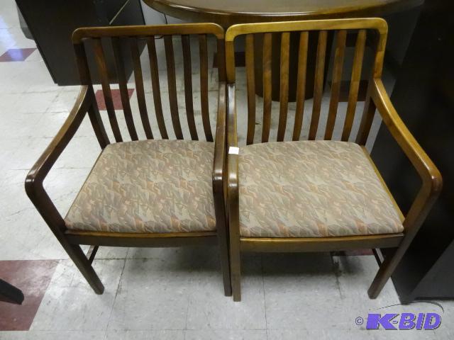 lot 132 image: 2 Wood Framed SIde Chairs...