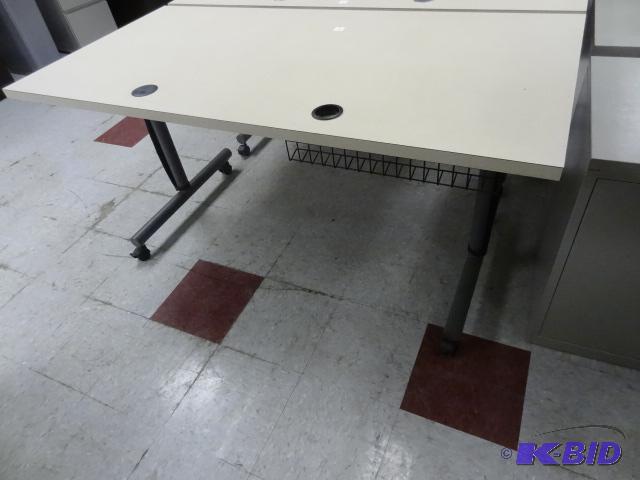 lot 148 image: Folding Table on Wheels 60 X 30 X 29...