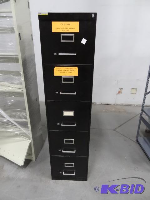 lot 165 image: 15" Metal 5 Drawer File Cabinet...