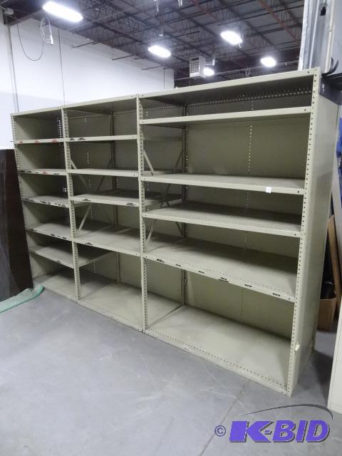 lot 198 image: Metal Shelving Unit. 120 X 24 X 75...