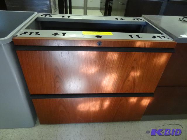lot 25 image: 30" Metal 2 Drawer Lateral FIle. Laminat...