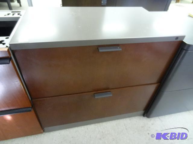 lot 26 image: 30" Metal 2 Drawer Lateral File. Laminat...