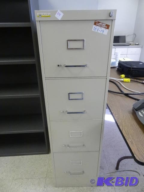lot 29 image: 15" Metal 4 Drawer File Cabinet...