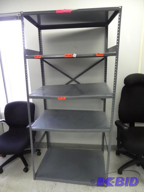 lot 59 image: Metal Shelving Unit 36 X 24 X 75...