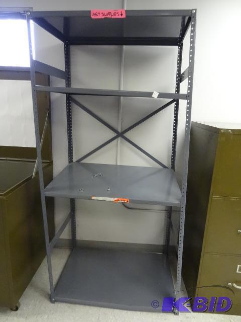 lot 67 image: Metal Shelving Unit 36 X 24 X 75...