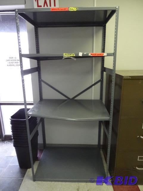 lot 70 image: Metal Shelving Unit 36 X 24 X 75...