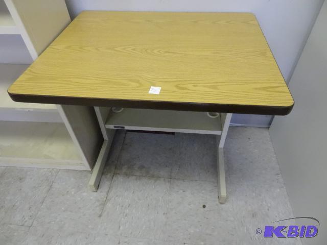 lot 75 image: 30 X 24 X 27 Metal Framed Desk....