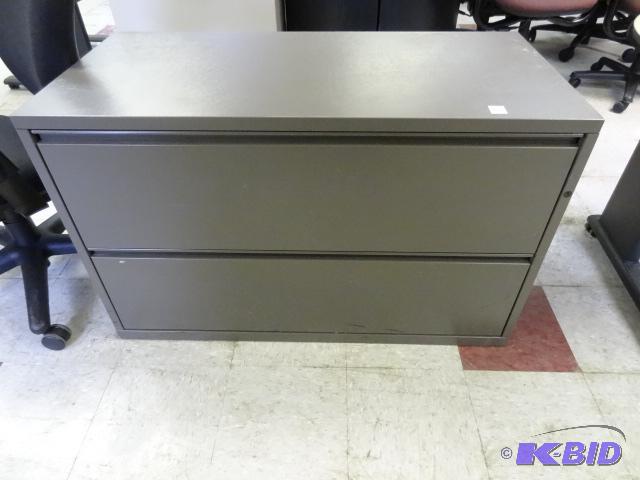 lot 82 image: 42" Metal 2 Drawer Lateral File...
