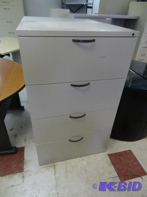 lot 85 image: 30" Metal 4 Drawer Lateral File...