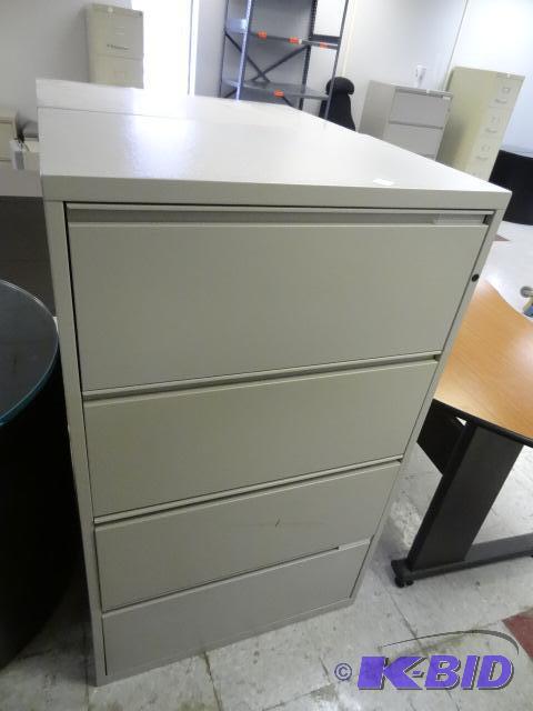 lot 95 image: 30" Metal 4 drawer Lateral File...