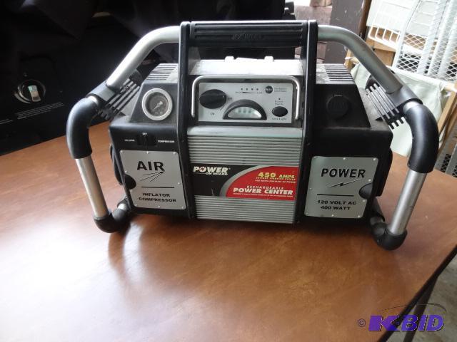 lot 104 image: Rechargeable Power Center, 400 Watts Booster,...