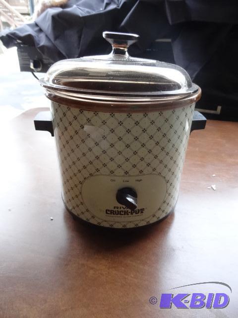 lot 144 image: RIval Crock Pot with Glass Lid...