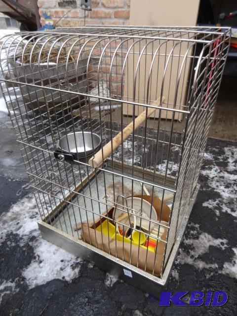 lot 164 image: Metal Bird Cage 19 X 19 X 29...