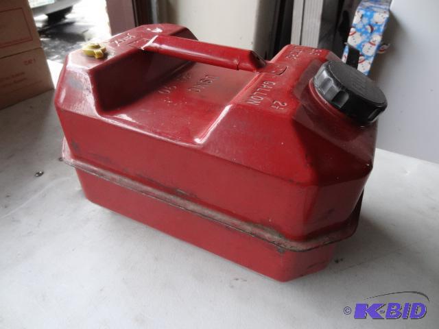 lot 211 image: 2 12 Gallon Metal Gas Can...