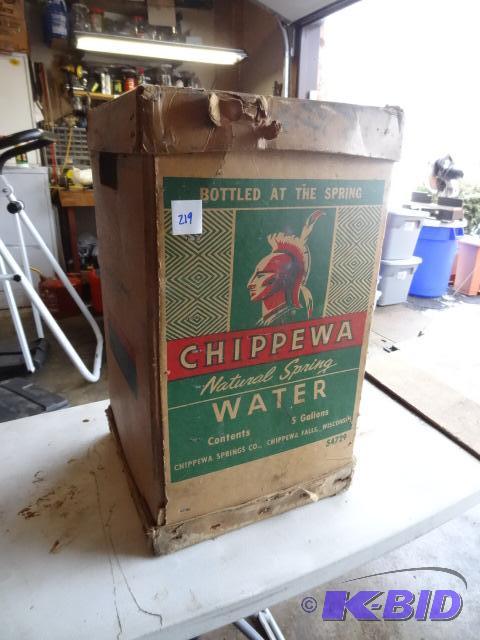 lot 219 image: Chippewa Natural Spring Water Vintage Bottle ...
