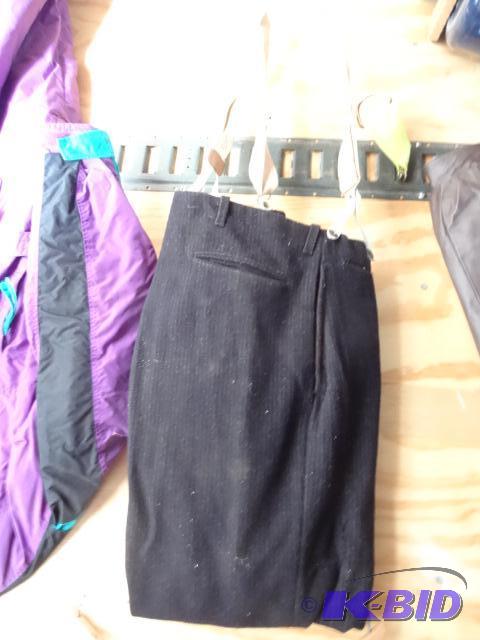 lot 229 image: Wool Pants with Suspenders, Approx 36"...