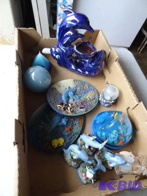 lot 233 image: Misc Dolphin Decor...