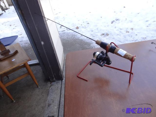 lot 27 image: Ice Fishing Reel with Holder...