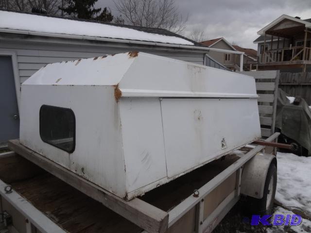 lot 296 image: Steel COntractor Topper. SIde Access and Rear...