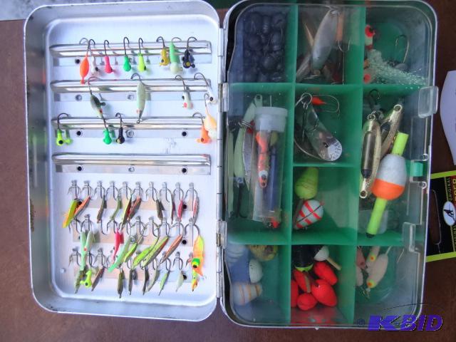 lot 31 image: 60 Ice Jigs, 15 Bobbers, 18 Lures...