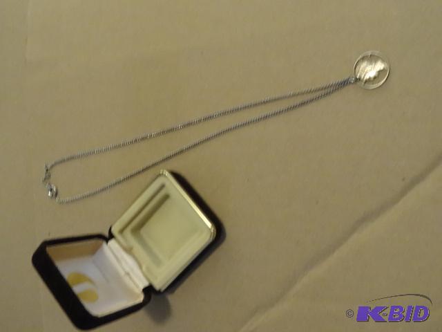 lot 5 image: Mercury Dime Necklace...