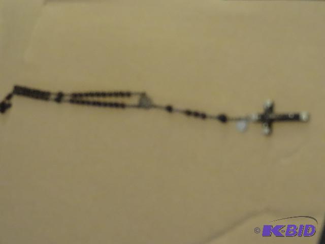 lot 7 image: Rosary Beads Mecklace with Cross...