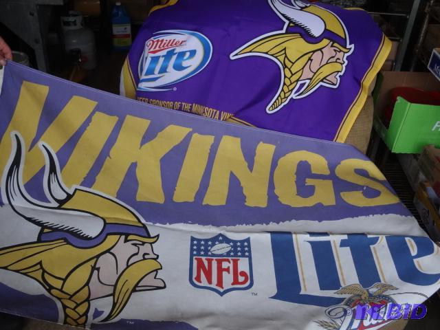 lot 78 image: Miller and Miller Lite Viking Flags. James A ...