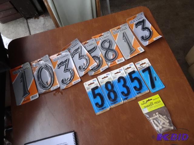 lot 91 image: Box of Screw on House Numbers...