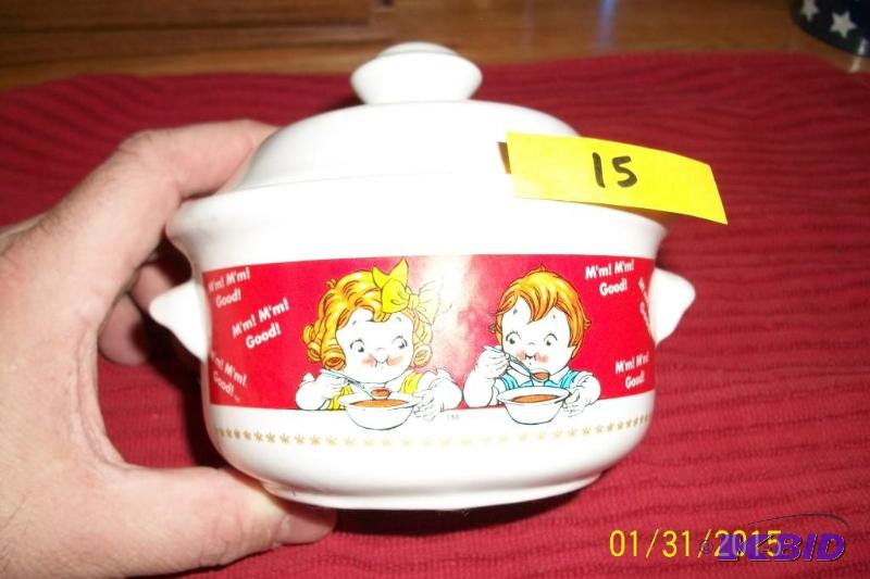 CAMPBELLS SOUP BOWL WITH LID
