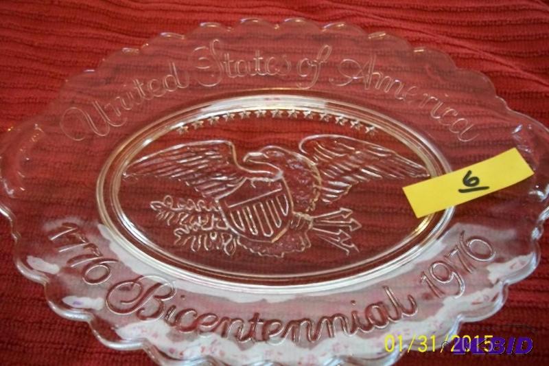 AMERICAN BICENTENNIAL CLEAR CLASS PLATE